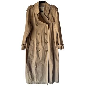 LONDON FOG Vintage 80s Made in USA Vintage trench coat beige‎ Women size 10
